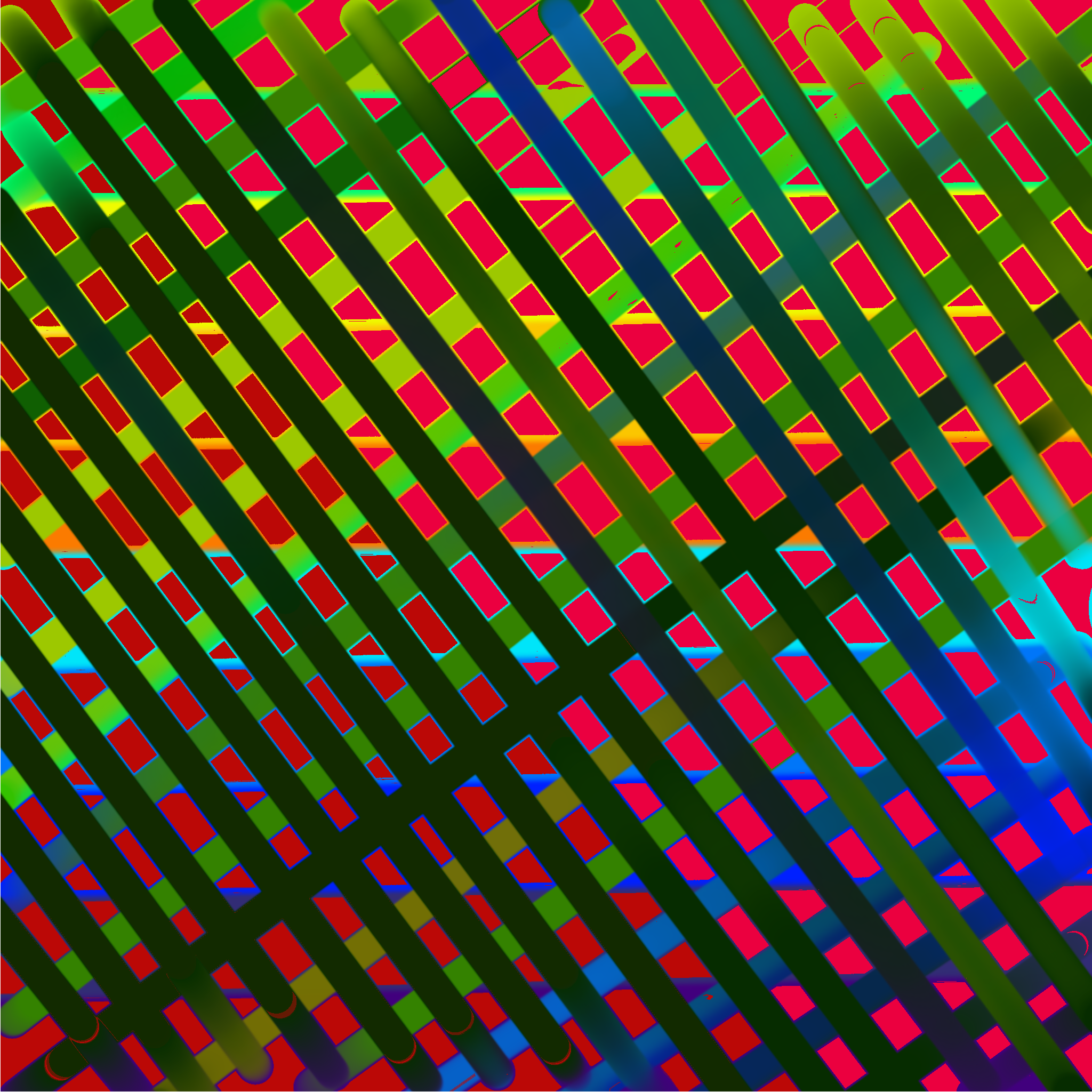 Within the colored lines.