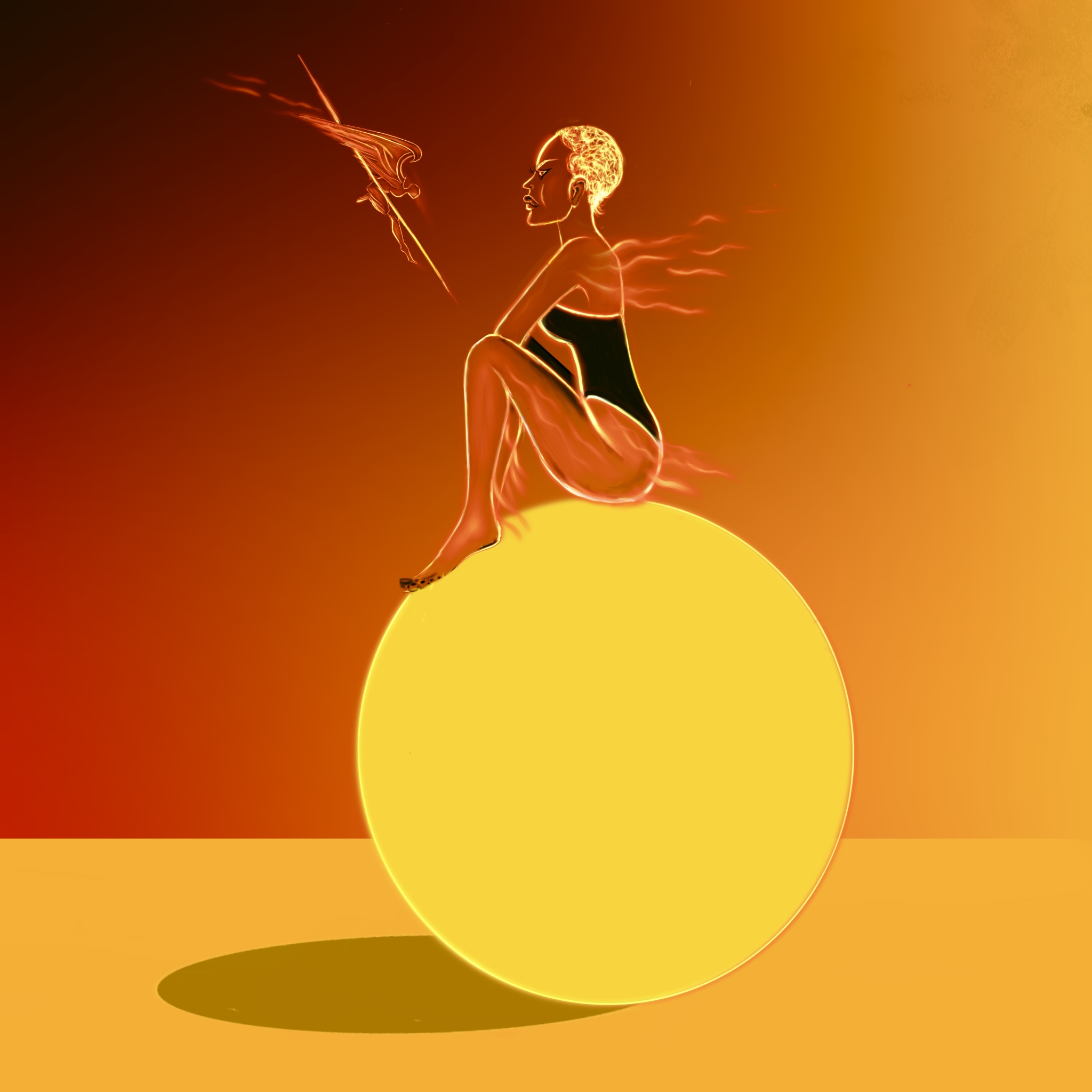 The sun burns.